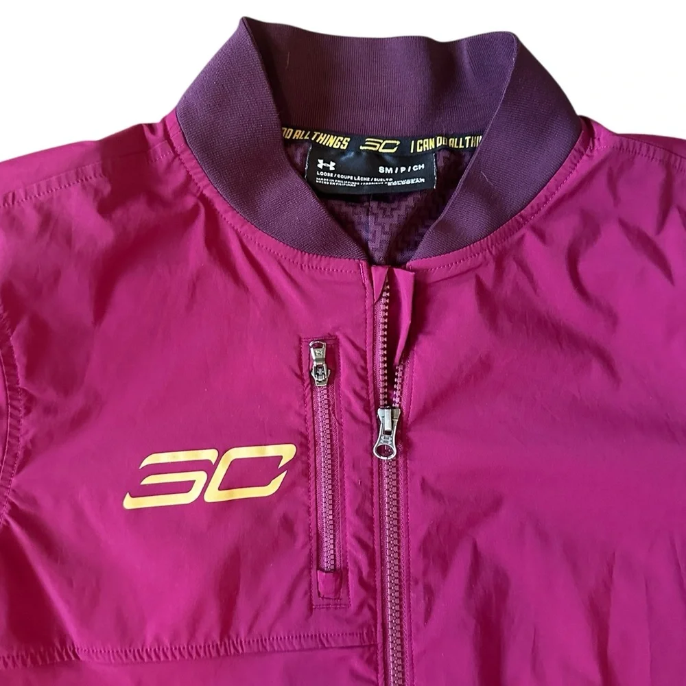 UNDER ARMOUR ColdGear men’s Stephen Curry Life Long Range Bomber Jacket sz Small